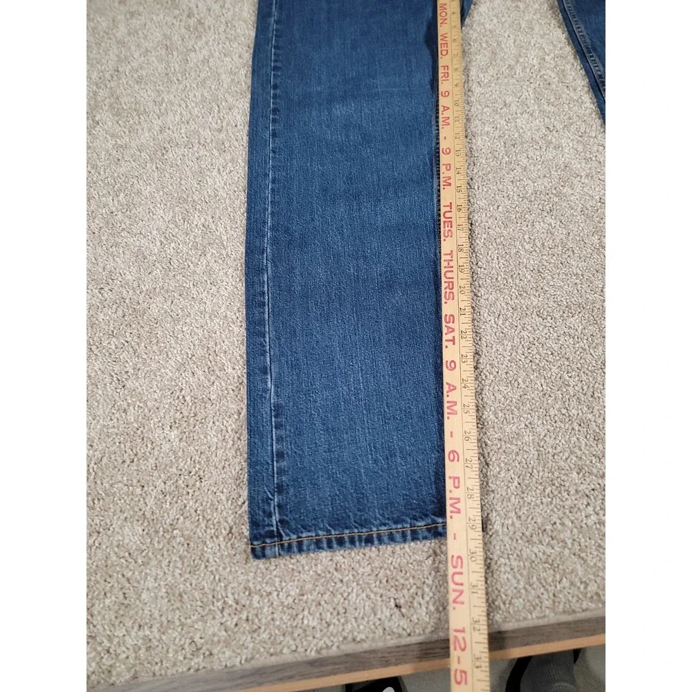 Levi's 505 Jeans Mens 34x30 Regular Fit Stretch Dark Wash Denim Straight NWT $60